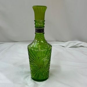Vintage 1974 Jim Beam’s Spey Royal Green Starburst Decanter Empty 11" Tall